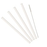 STEUBER klaasist joogikõrte ja harja komplekt  | 1