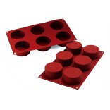 SILIKOMART silikoonist küpsetus vorm "Cylinders", 6 tk. 6 x 133 ml (viso: 798 ml) | 1