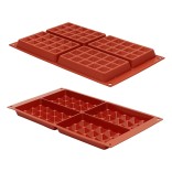 SILIKOMART silikoonist küpsetusplaat vahvlitele"Waffel Classic SF155" 4 x 137 ml (viso: 548 ml) | 1