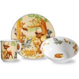 RITZENHOFF & BREKER portselanist lastenõude komplekt "Wald Tiere", 3 osa  | 1
