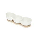 BRANDANI serveerimisnõude komplekt koos alusega "Papillon" 3 vnt., 30 x 10 x 7,5 cm | 1