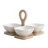 BRANDANI serveerimisnõude komplekt koos alusega "Riccioli di fata" 3 vnt, 19,5 x 19,5 x 14,5 cm | 1