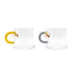 WD LIFESTYLE klaasist tasside komplekt "Bee" 2 vnt, 130 ml | 1