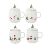 EASY LIFE portselantass kruus kaanega ja sõelaga "Let it snow" 450 ml | 1