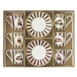 EASY LIFE portselanist espressotasside ja alustasside komplekt "Sweet Moments" 12 tk, 100 ml | 2