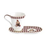 EASY LIFE portselanist kruus koos alusega "Sweet moments" 350 ml | 1
