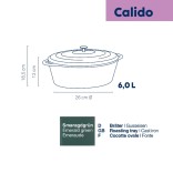 KELA emailitud malmpott koos kaanega "Calido" 33 x 26 cm, 6 l | 5
