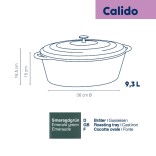 KELA emailitud malmpott koos kaanega "Calido" 36 x 29 cm, 9,3 l | 5