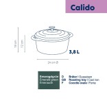 KELA emailitud malmpott koos kaanega "Calido" Ø 24 cm, 3,8 l | 6