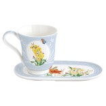 EASY LIFE portselanist kruus koos alusega "Royal Blossom", 350 ml  | 1