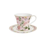 EASY LIFE portselanist kruus koos alusega "Chant des Roses", 200 ml  | 1