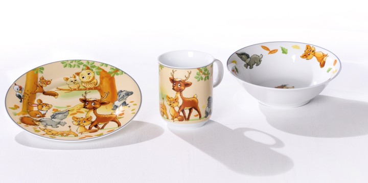 RITZENHOFF & BREKER portselanist lastenõude komplekt "Wald Tiere", 3 osa  | 4