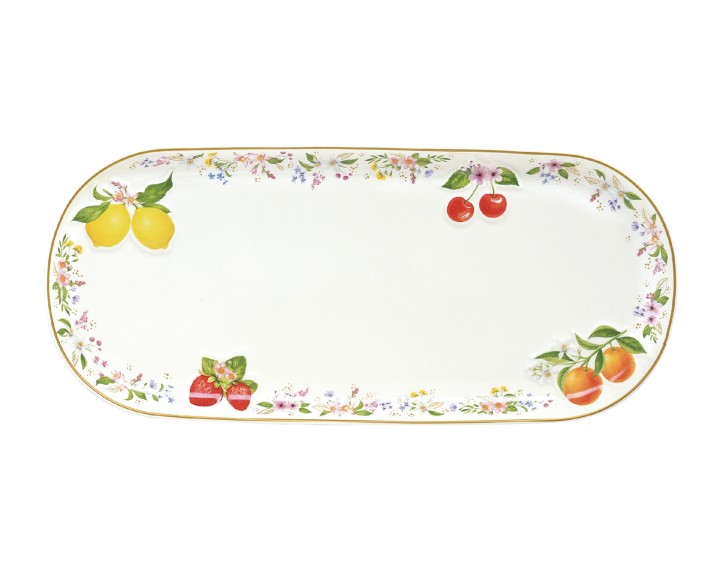 EASY LIFE portselanist serveerimistaldrik "Fancy Fruit", 34 x 15 cm  | 1