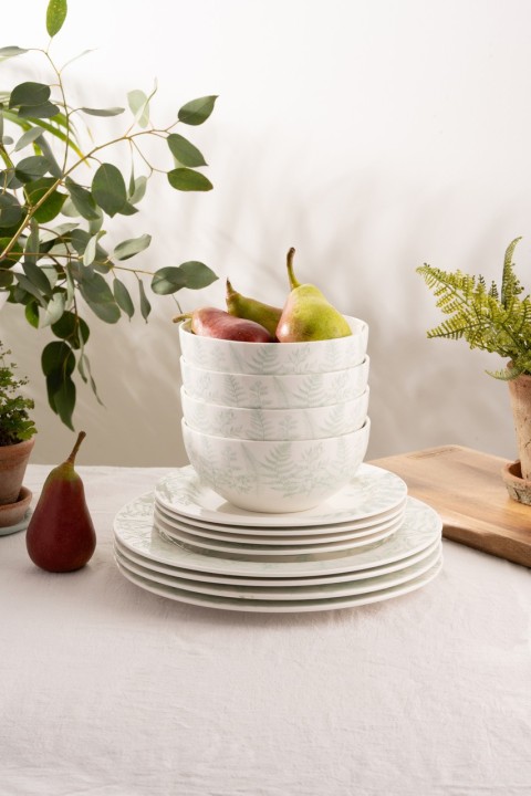 MARY BERRY portselanist nõude komplekt "Botanical Signature", 12 osa.  | 2
