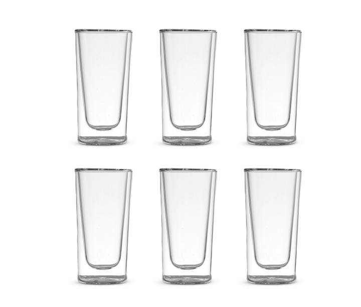 WD LIFESTYLE kahekordse seinaga klaas, 6 tk., 100 ml  | 1