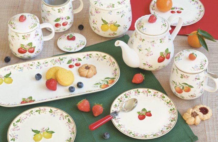 EASY LIFE portselanist serveerimistaldrik "Fancy Fruit", 34 x 15 cm  | 2