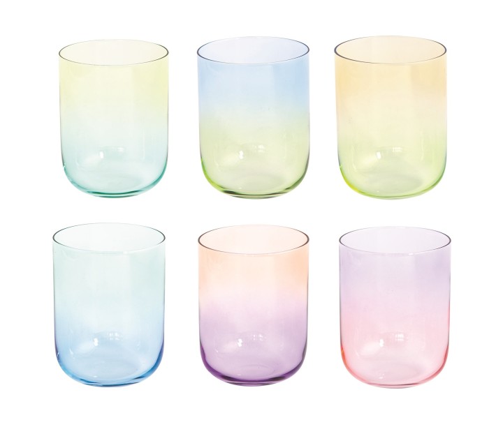 EASY LIFE klaasid "Rainbow", 6 vnt., 390 ml  | 1