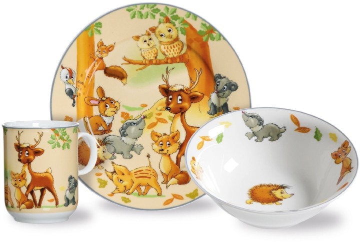 RITZENHOFF & BREKER portselanist lastenõude komplekt "Wald Tiere", 3 osa  | 1