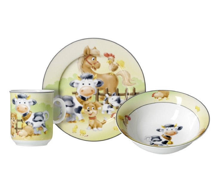 RITZENHOFF & BREKER portselanist lastenõude komplekt "Hoftiere", 3 osa  | 1