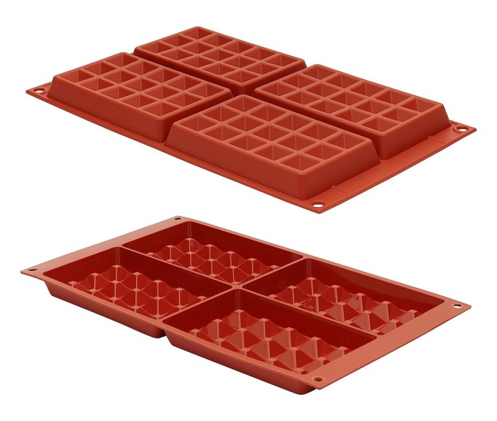 SILIKOMART silikoonist küpsetusplaat vahvlitele"Waffel Classic SF155" 4 x 137 ml (viso: 548 ml) | 1