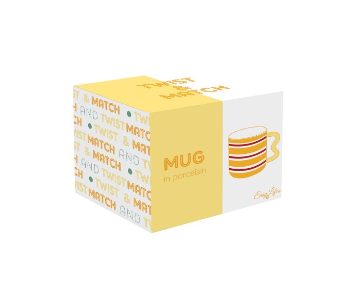 EASY LIFE portselanist kruus "Twist yellow" 350 ml | 2
