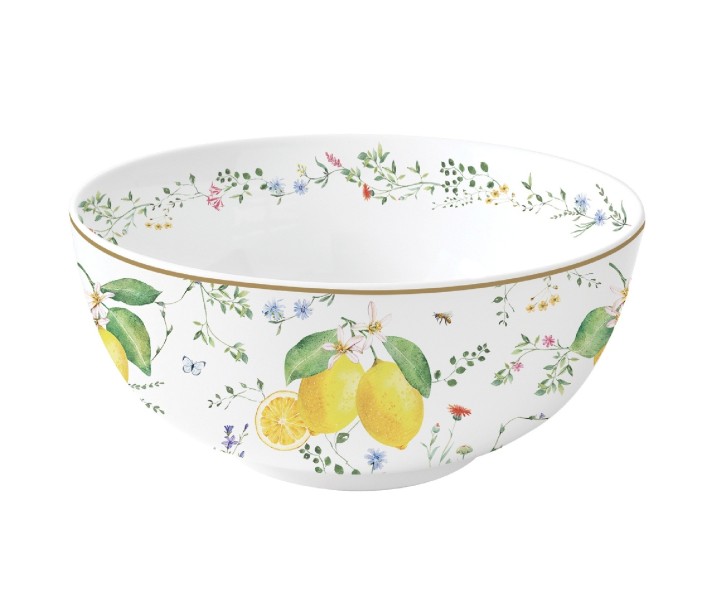 EASY LIFE portselanist kauss "Fleurs et citrons" Ø 23 cm | 1