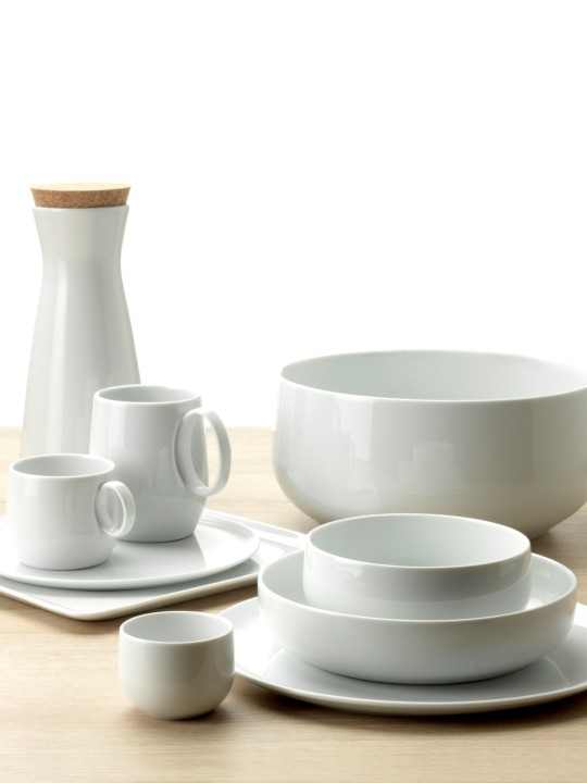 MEDARD DE NOBLAT portselantaldrik "Yaka White" Ø 27 cm | 2