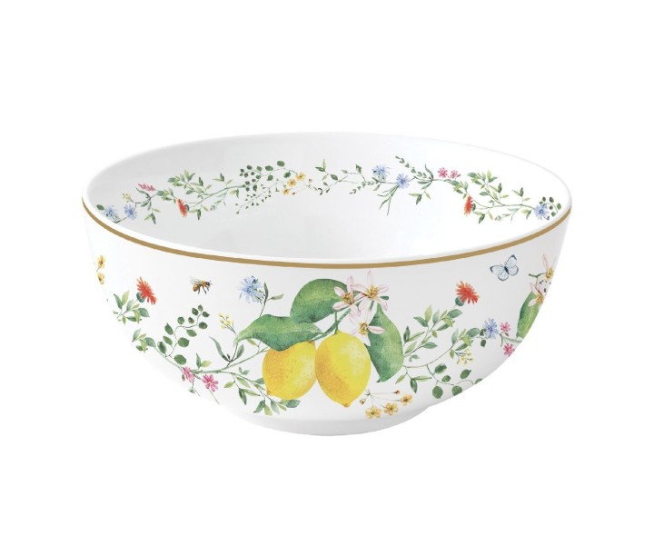 EASY LIFE portselanist kauss "Fleurs et citrons" Ø 15 cm | 1