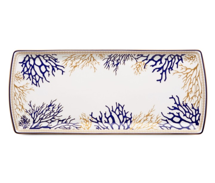POZZI MILANO portselanist serveerimistaldrik "Corallo",  35 x 15  cm  | 1