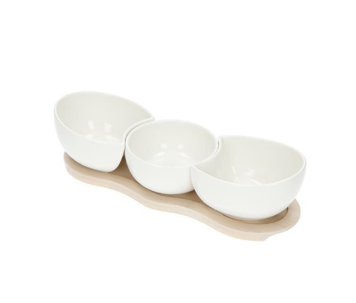 BRANDANI serveerimisnõude komplekt koos alusega "Papillon" 3 vnt., 30 x 10 x 7,5 cm | 1