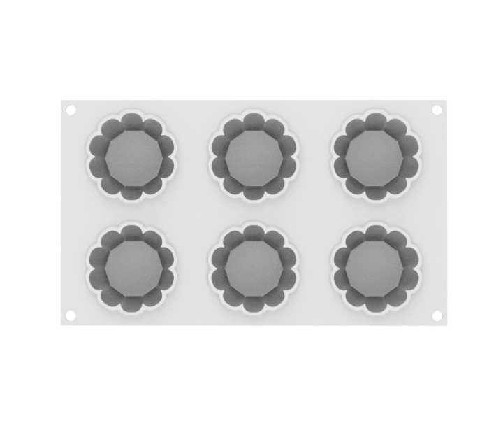 SILIKOMART silikoonist küpsetusvorm "Charlotte", 6 x 100 ml (viso: 600 ml) | 3