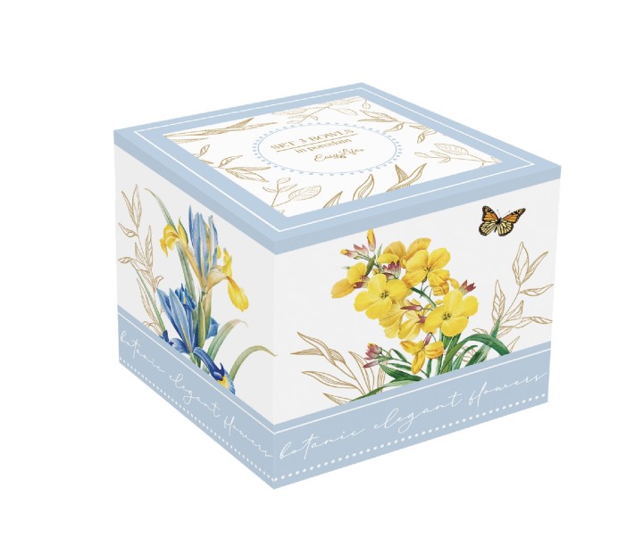 EASY LIFE portselanist kausside komplekt "Royal Blossom" 3 tk, Ø 9,5 cm | 3