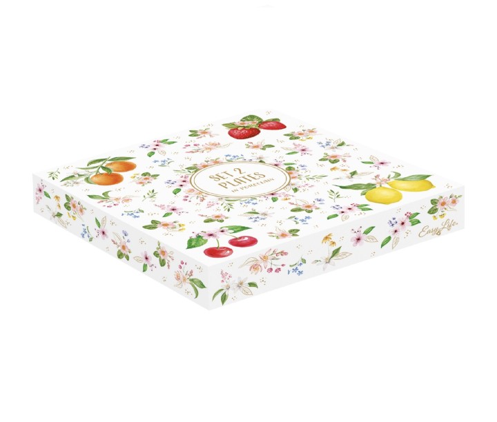 EASY LIFE portselanist taldrikukomplekt "Chant des Roses" 2 tk, Ø 16 cm | 3