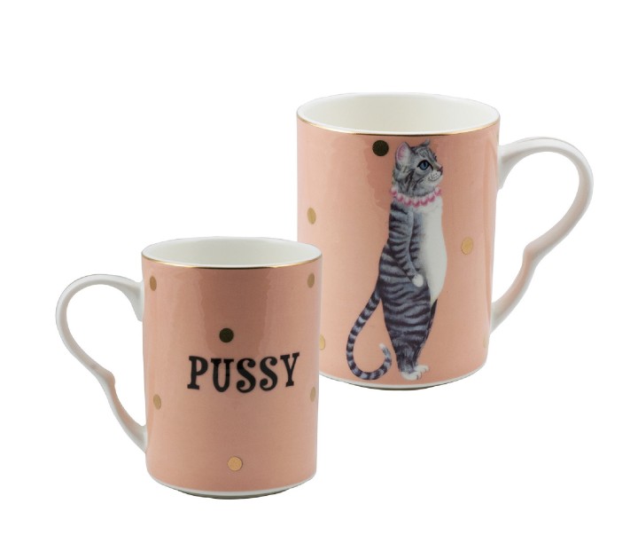 YVONNE ELLEN portselanist kruus "Pussy Cat" 350 ml | 1