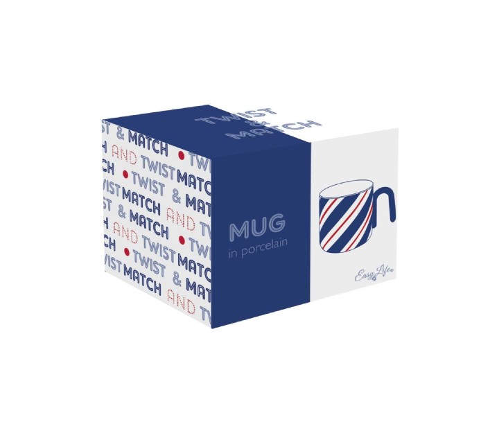 EASY LIFE portselanist kruus "Twist blue" 350 ml | 2