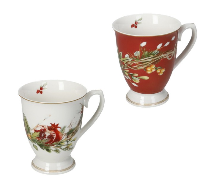 BRANDANI portselanist kruuside komplekt  "Carol" 2 vnt. 300 ml | 1