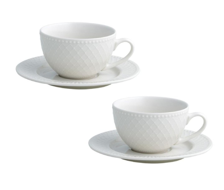 BRANDANI portselanist tasside ja aluste komplekt "Burlesque" 2 tk., 100 ml  | 1