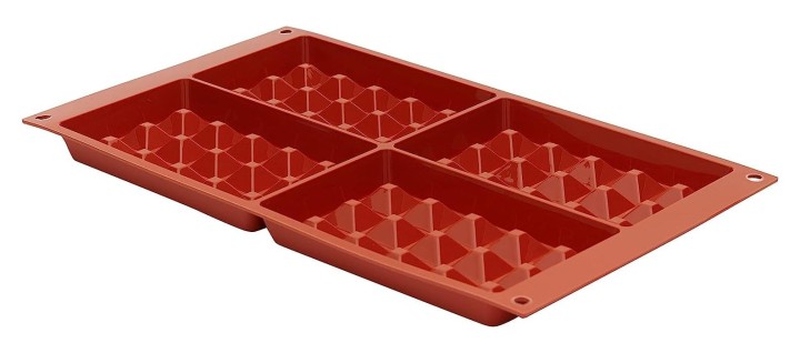 SILIKOMART silikoonist küpsetusplaat vahvlitele"Waffel Classic SF155" 4 x 137 ml (viso: 548 ml) | 4