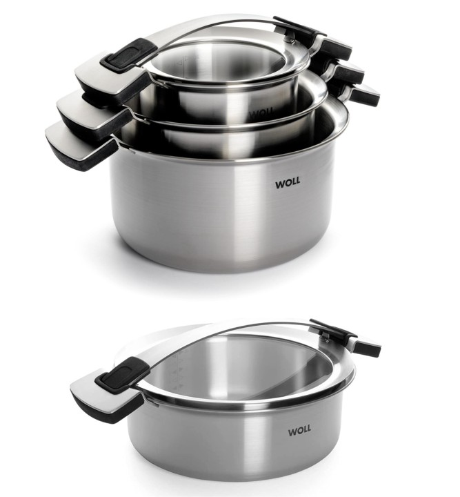Terasest kastrulite komplekt koos kaantega WOLL "Concept Pro" 101CO+824CO | 1